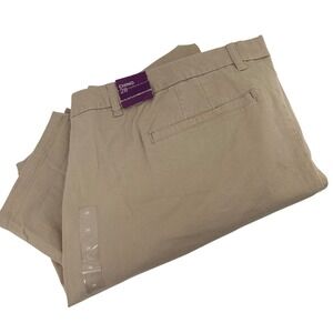 Lane Bryant Women 28 Tan Khaki Chino Pants Plus Size Stretch Trousers